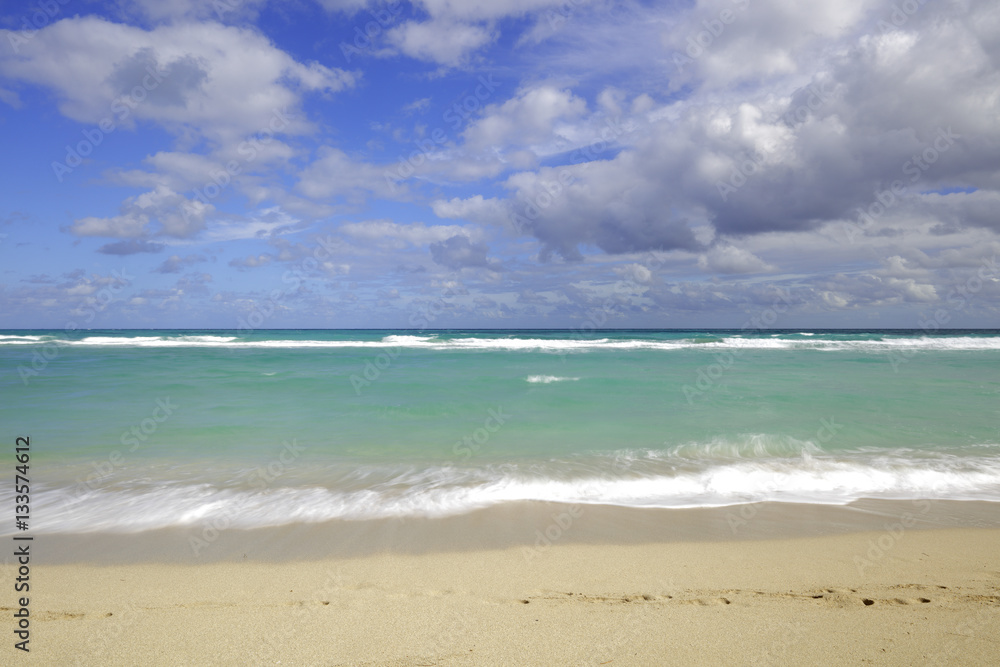 Sandy beach scene