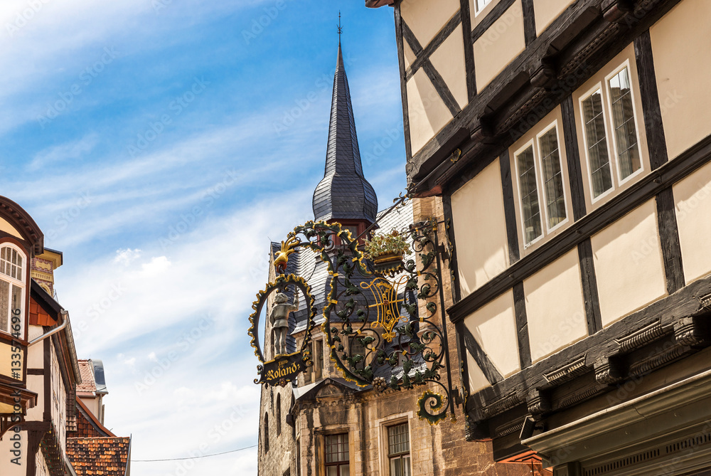Fototapeta premium Alte deutsche Häuser in Quedlinburg