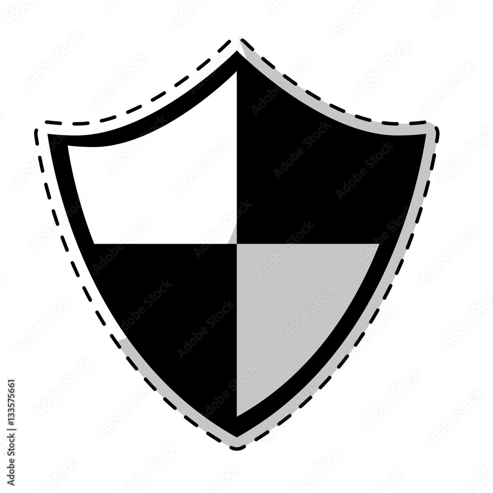 shield icon over white background. vector illustration shield icon over white background. vector illustration