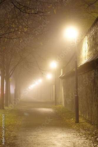 Night street in Prague