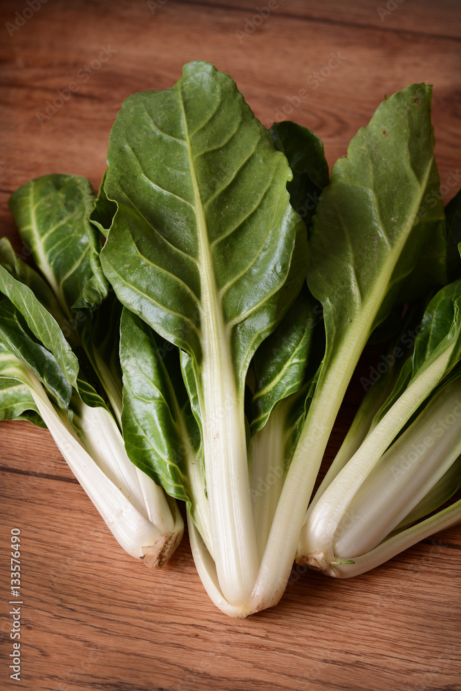 bunches of fresh chard