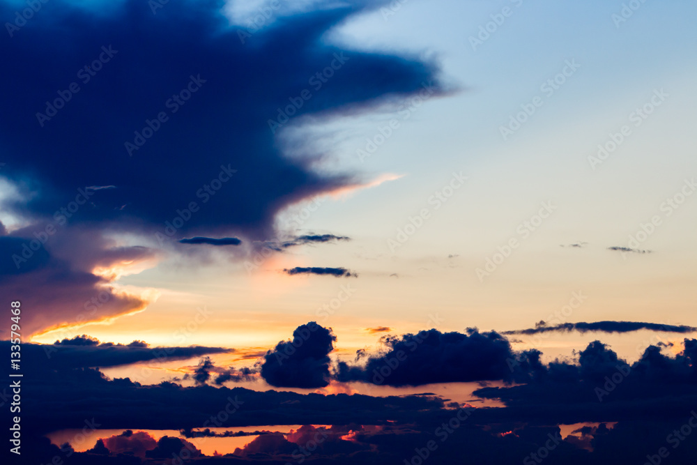 colorful dramatic sky with cloud at sunset colorful dramatic sky with cloud at sunset