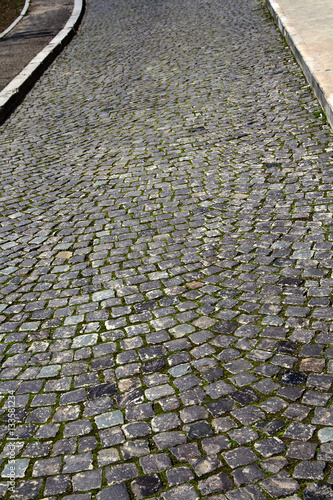 Cobblestone street.