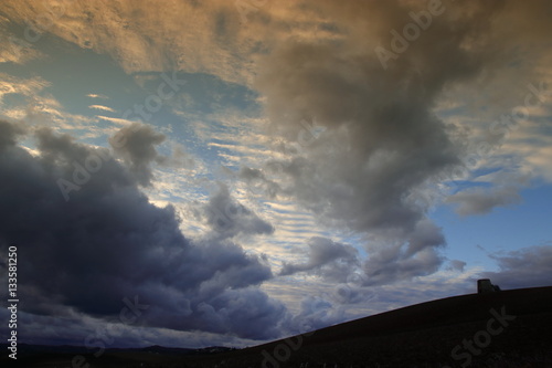 Ciel nuageux dans le Raz  s  Aude  France