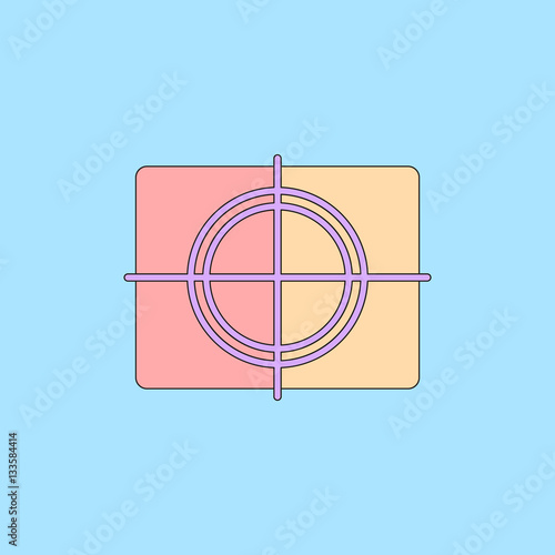 cinema film frame Vector illustration in flat style movie film strip and focusing screen