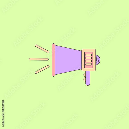 Vector illustration in flat style Loudspeaker