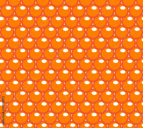 Red caviar seamless pattern. Roe endless background, texture, wallpaper. Vector illustration
