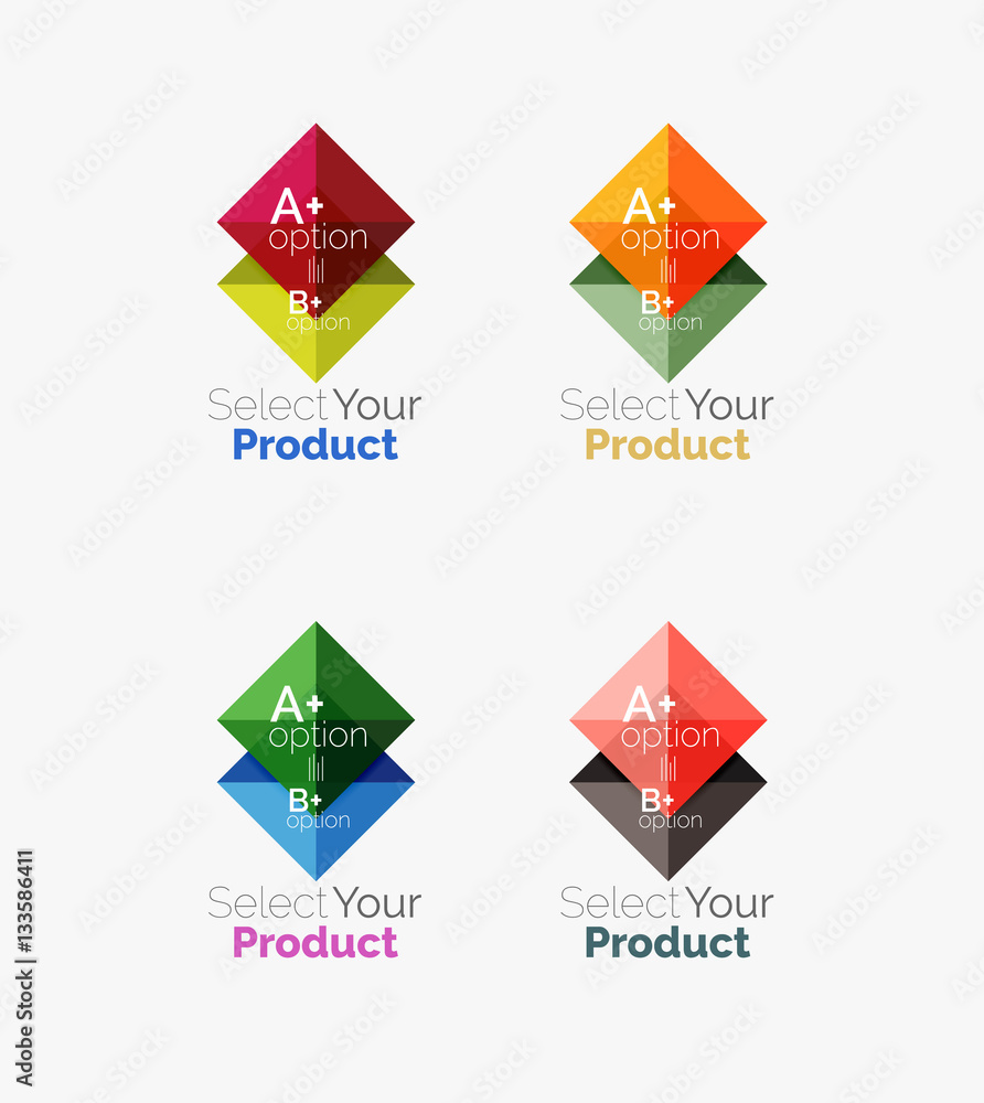 Set of square abstract backgrounds or infographics for content Set of square abstract backgrounds or infographics for content