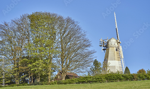 Traditional windmill at Punnetts Town, Heathfield, Sussex High Weald photo