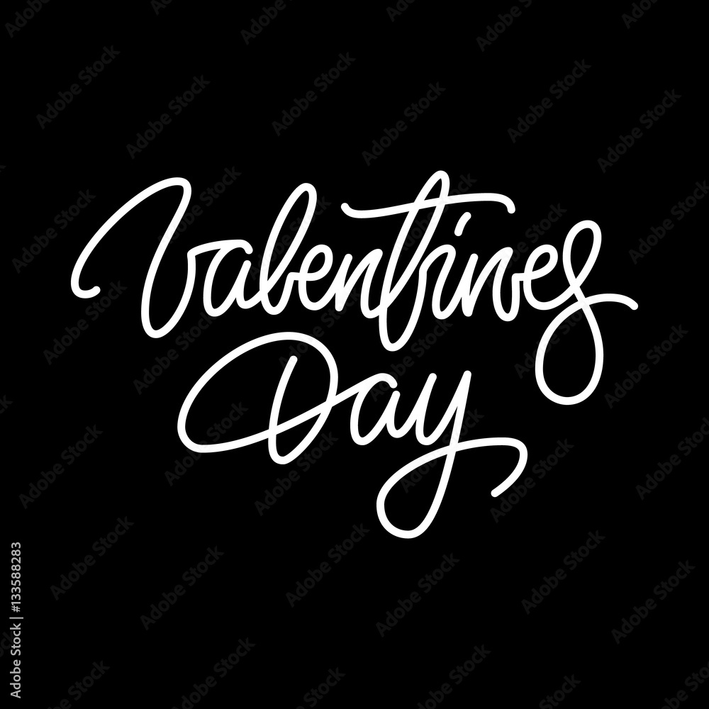 Valentines day, 14th february brushpen lettering, handwritten calligraphy for logo, design concepts, banners, badges, labels, postcards, invitations, prints, posters, web. Vector illustration. Valentines day, 14th february brushpen lettering, handwritten calligraphy for logo, design concepts, banners, badges, labels, postcards, invitations, prints, posters, web. Vector illustration.