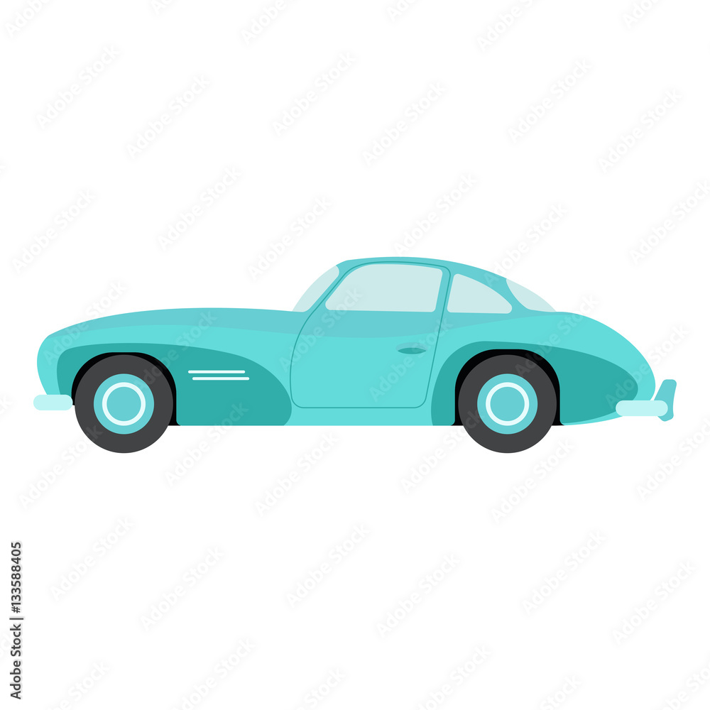 Retro car vector illustration.