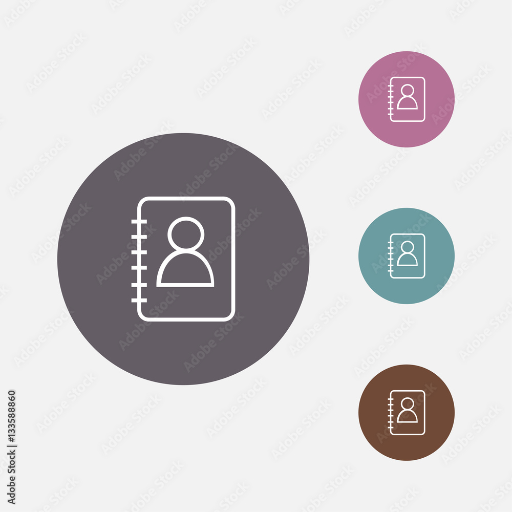 adress contact book outline icon illustration adress contact book outline icon illustration