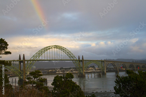 Yaquina Bay Bridge Under A Rainbow