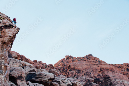 Photography Climbing the red rock canyon