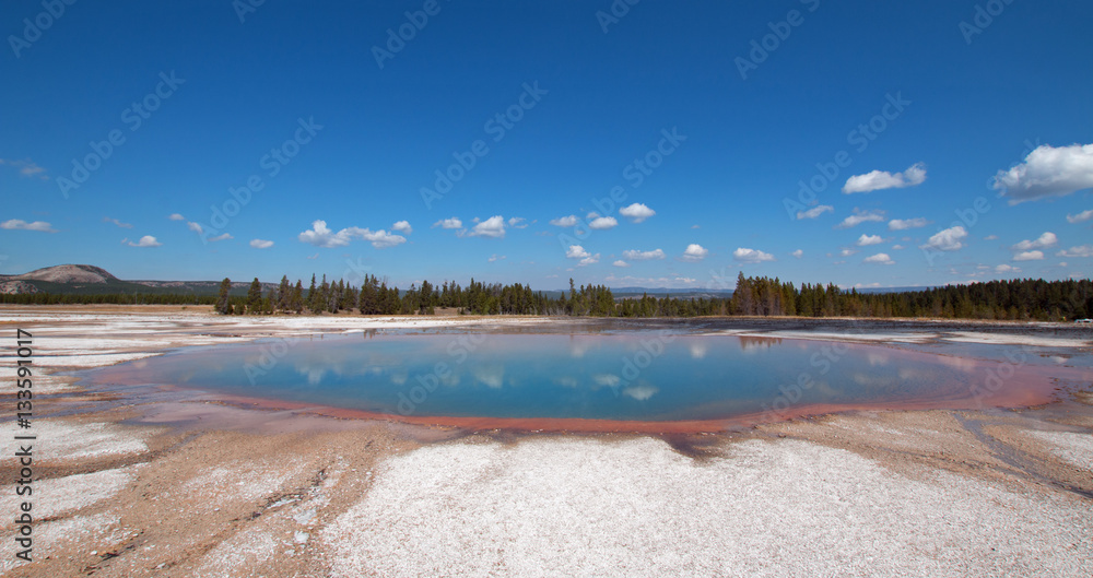 Turquoise Pool in the Midway Geyser Basin in Yellowstone Wyoming USA