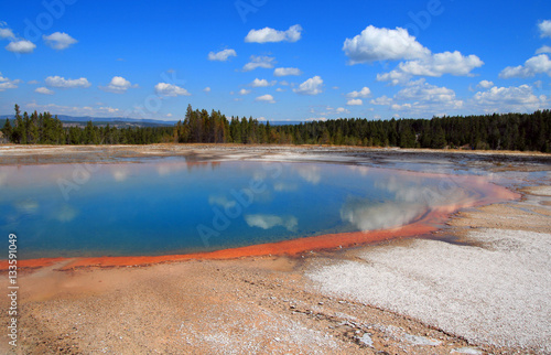 Turquoise Pool in the Midway Geyser Basin in Yellowstone National Park in Wyoming United States