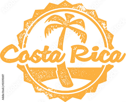 Vintage Costa Rica Tourism Stamp