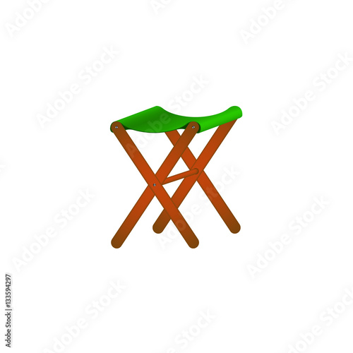 Folding wooden chair in retro design