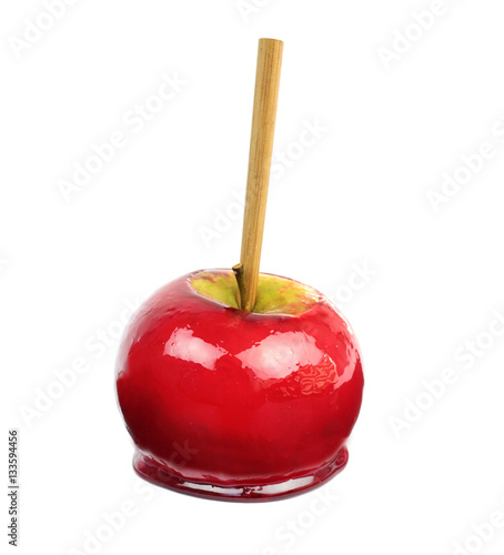 Candy apple isolated on white background