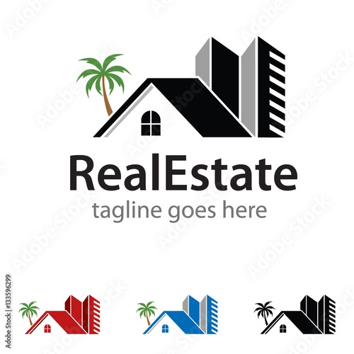 Real Estate Logo Template Design Vector