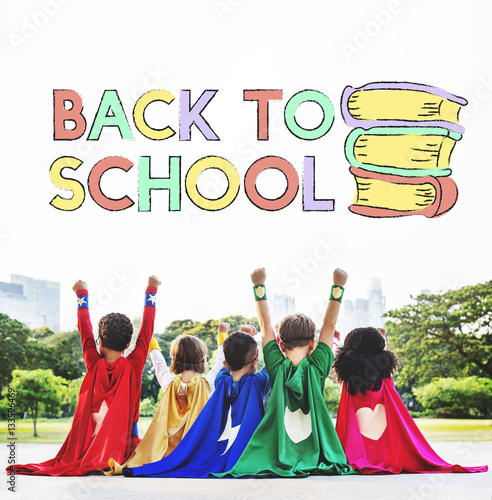 SuperKids Back To School Enjoyment Concept photo