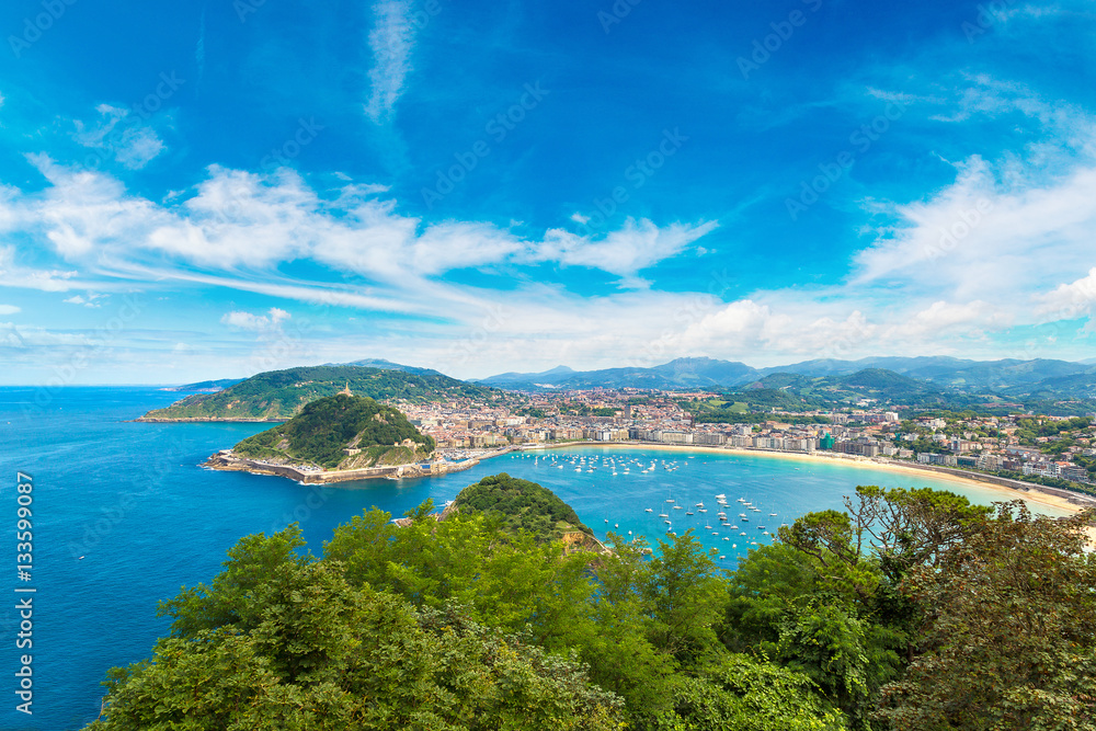 Panoramic view of San Sebastian Panoramic view of San Sebastian