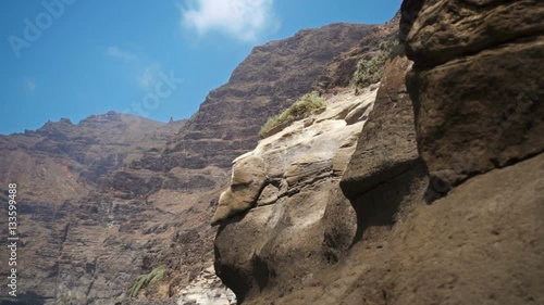Wallpaper Mural Beautiful rocky coast of blue sea. Slowmotion Torontodigital.ca