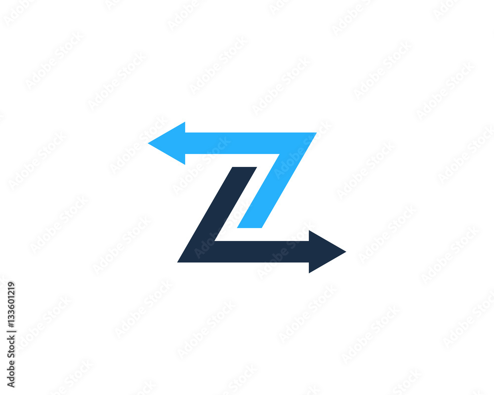 Initial Letter Z Arrow Logo Design Element Initial Letter Z Arrow Logo Design Element
