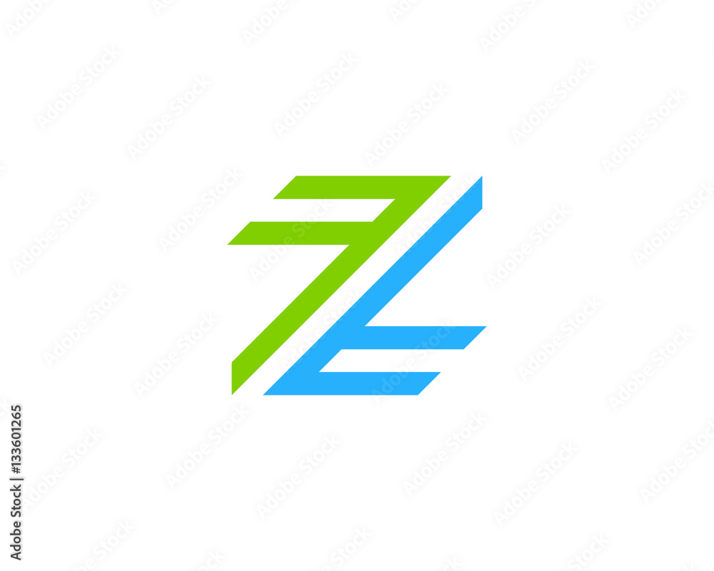 Initial Letter Z Line Logo Design Element