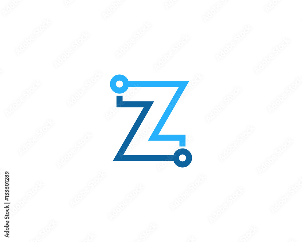 Initial Letter Z Tech Logo Design Element Initial Letter Z Tech Logo Design Element