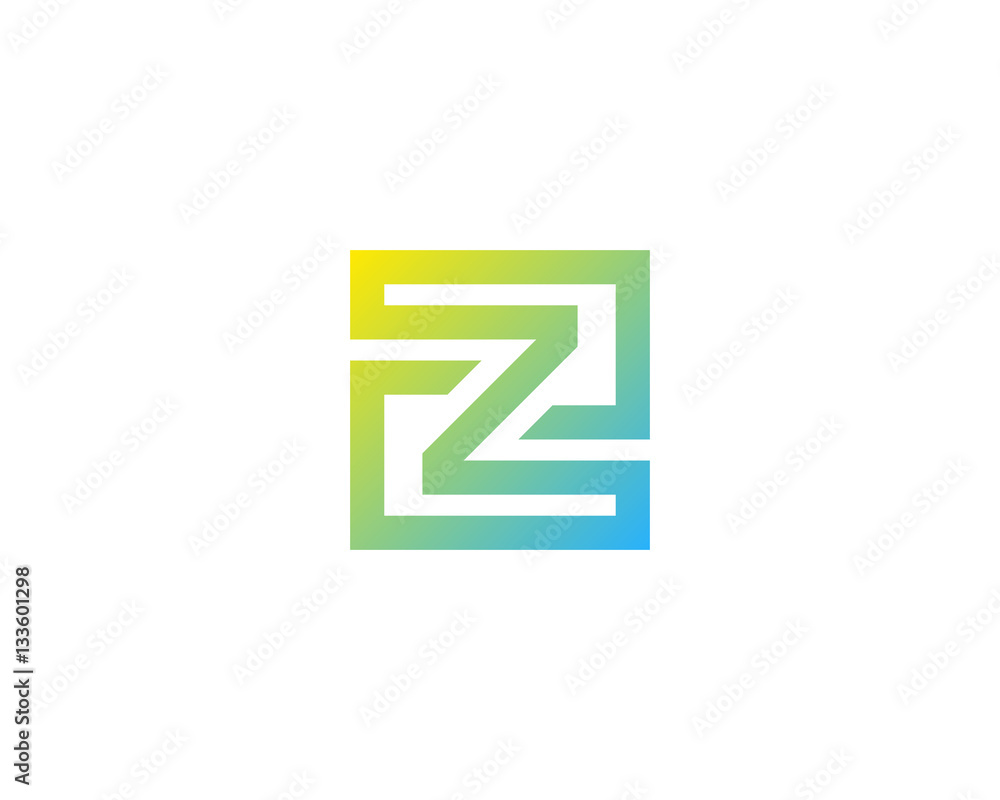 Initial Letter Z Square Logo Design Element Initial Letter Z Square Logo Design Element