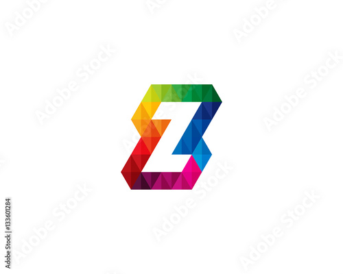 Free Download Initial Letter Z Creative Triangle Pixel Logo Design Element - GFXLoad