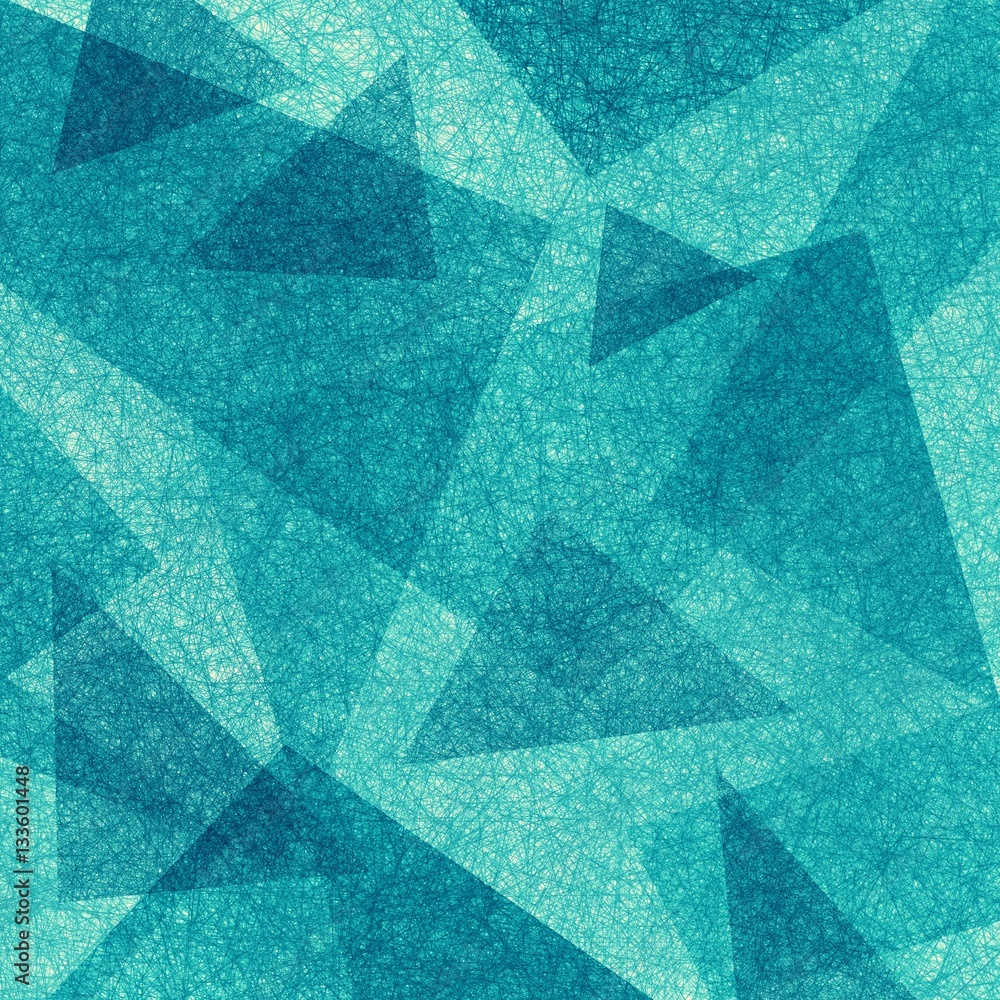 modern abstract blue background with floating triangle shapes in random ...