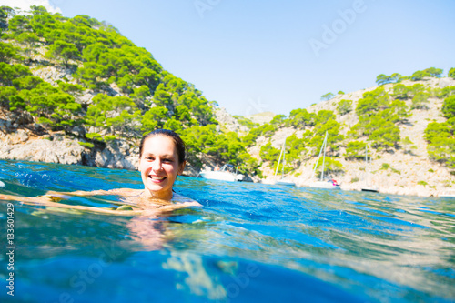 Young Woman Swimming