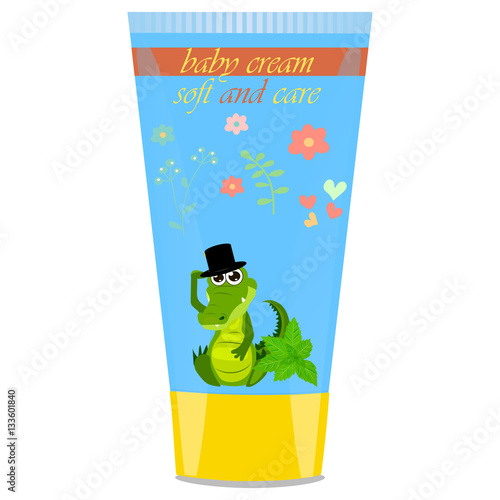 Baby cream tube with kids design