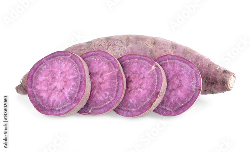 sweet potato on the white background