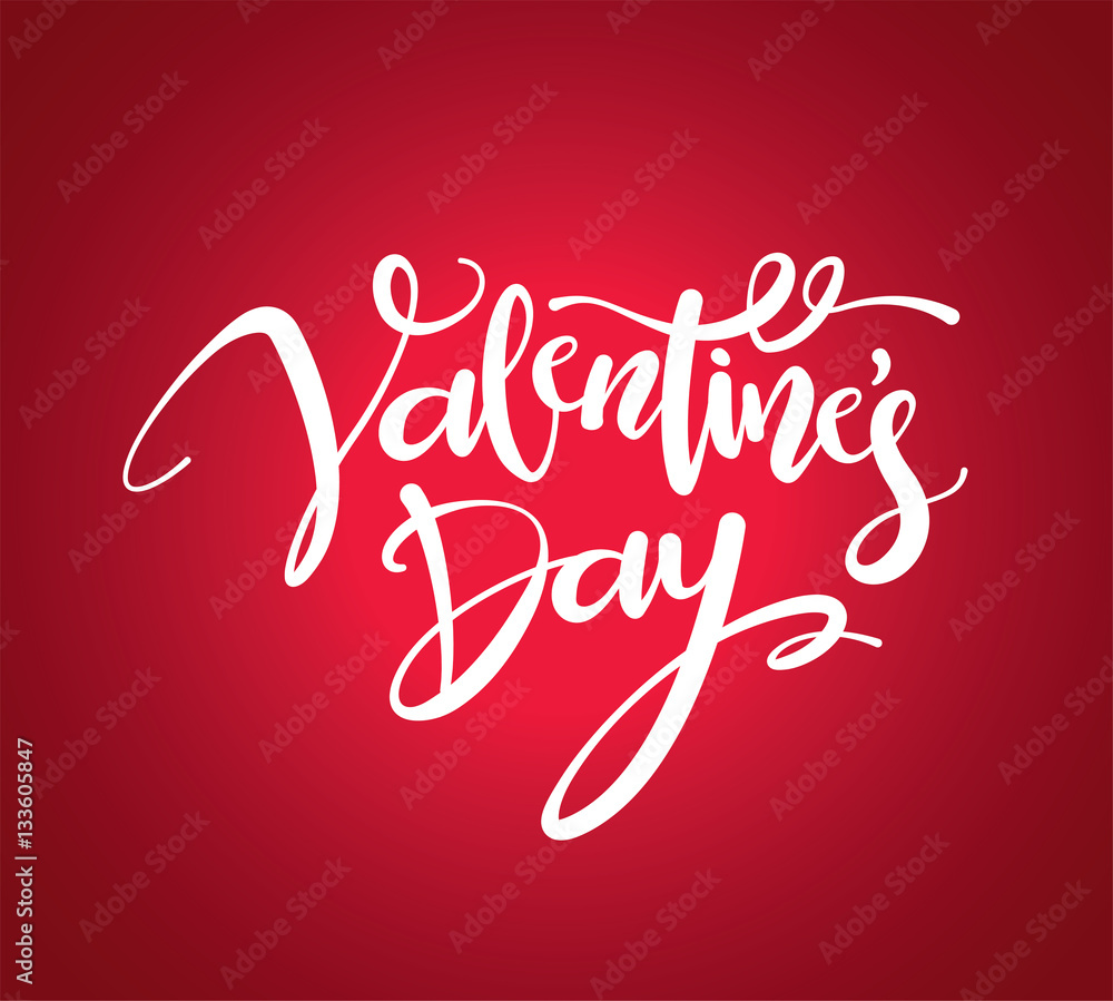 Happy Valentines Day Lettering Vector design.