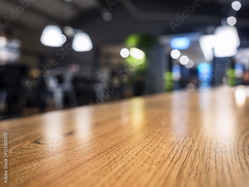 Table Top Counter Blurred Bar Restaurant shop Background © VTT Studio