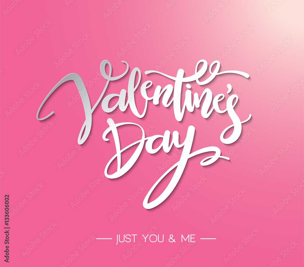 Happy Valentines Day Lettering Vector design.