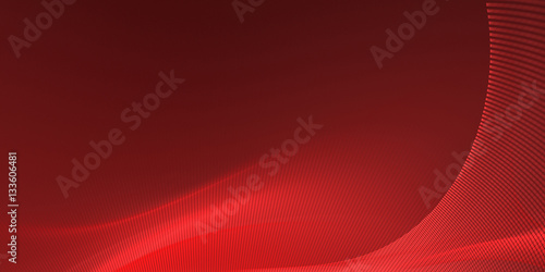 Abstract red wave on black background