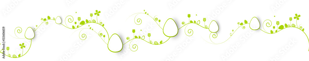 Fröhliche Grüne Oster Wiese Band Banner Welle Wellen Hintergrund Fröhliche Grüne Oster Wiese Band Banner Welle Wellen Hintergrund