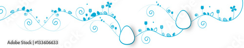Osterei Band Banner Blau