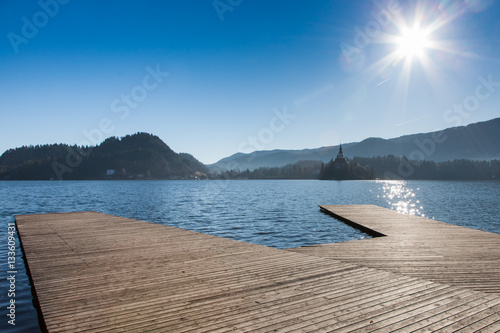 Lake Bled in Slovenia © George Dolgikh