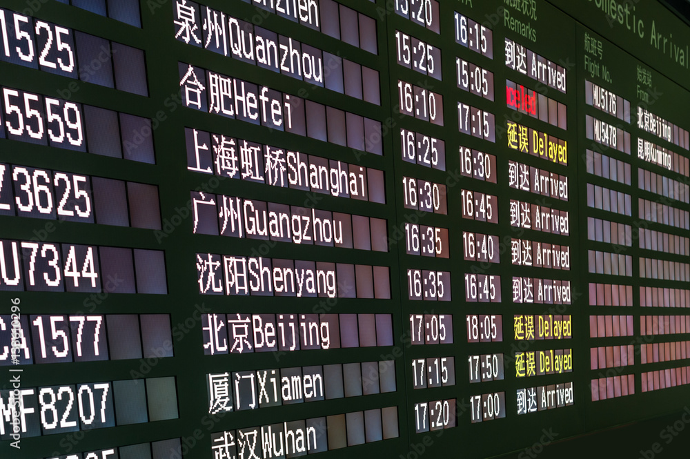 Fototapeta premium Airport Departure Board