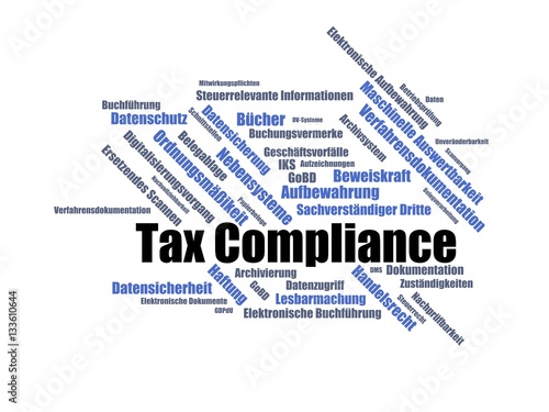 verfahrensdokumentation - Wortwolke ( word cloud, wordcloud ) mit Begriffen aus dem Bereich GoBD Verfahrensdokumentation.