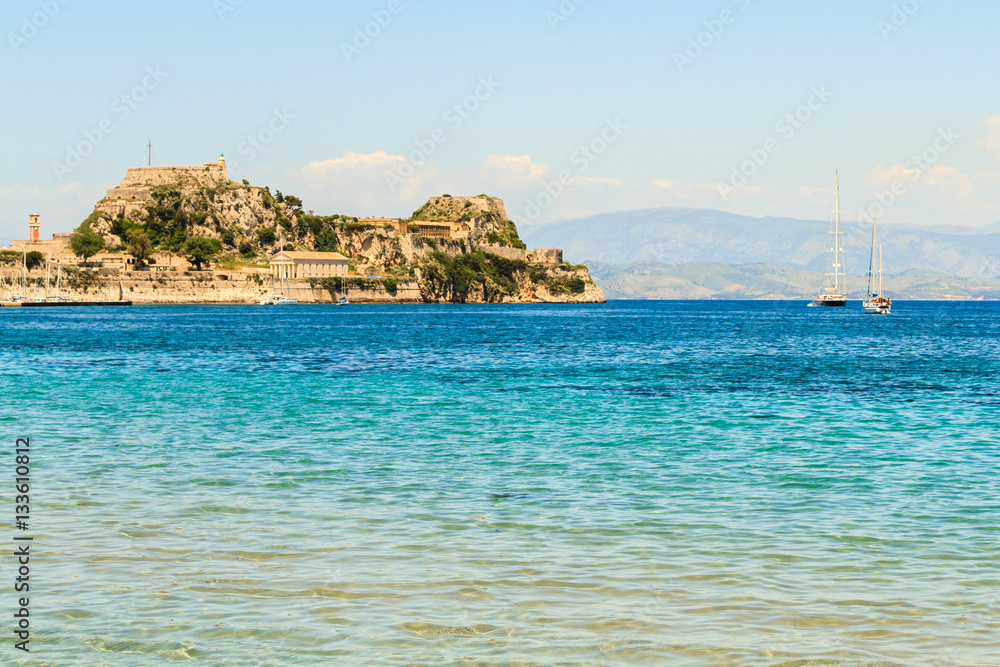 The Mediterranean Sea in Corfu, Greece
