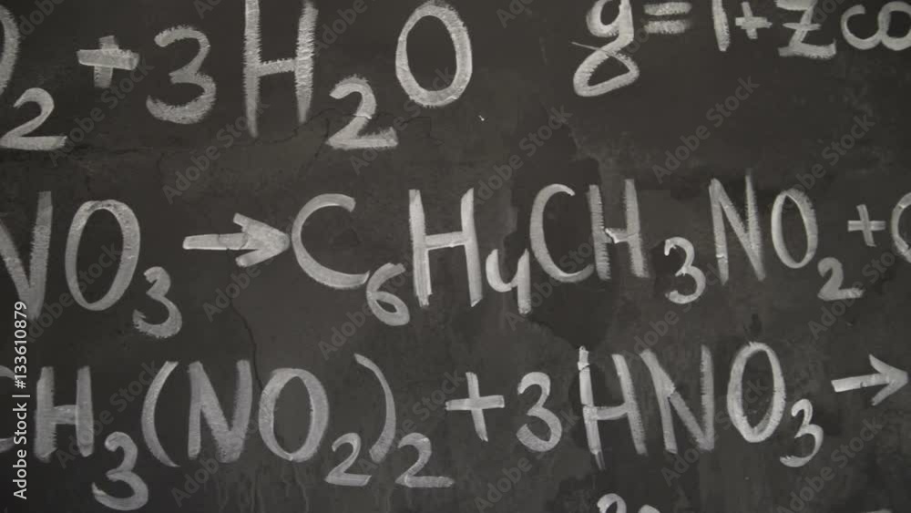Chemical and mathematical equations wall room background paning Chemical and mathematical equations wall room background paning