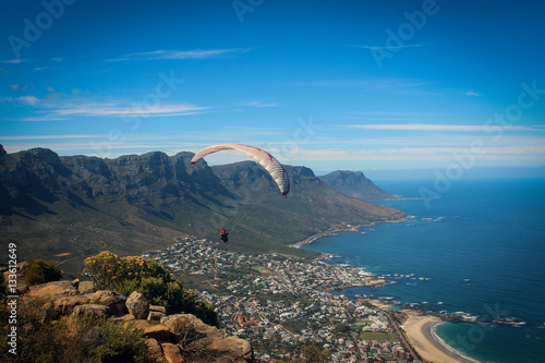 Paragliding over Cape Town, South Africa