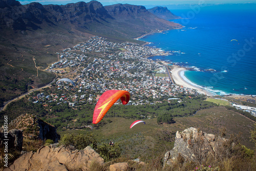 Paragliding over Cape Town, South Africa
