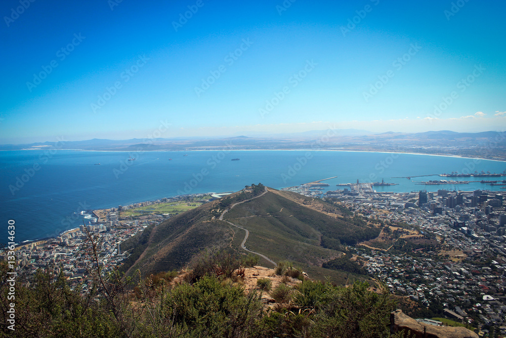 Cape Town views from the Lion's Head mountain, South Africa